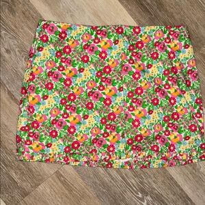 Lilly Pulitzer Callie Floral Ruffled Mini Skirt Size 2 Gardens By The Sea